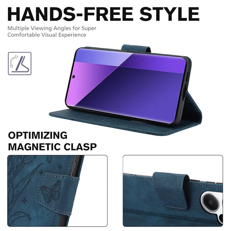SY-001 For Xiaomi Redmi Note 13 Pro+ 5G Phone Case Pattern Imprint Anti-Scratch Leather Flip Cover
