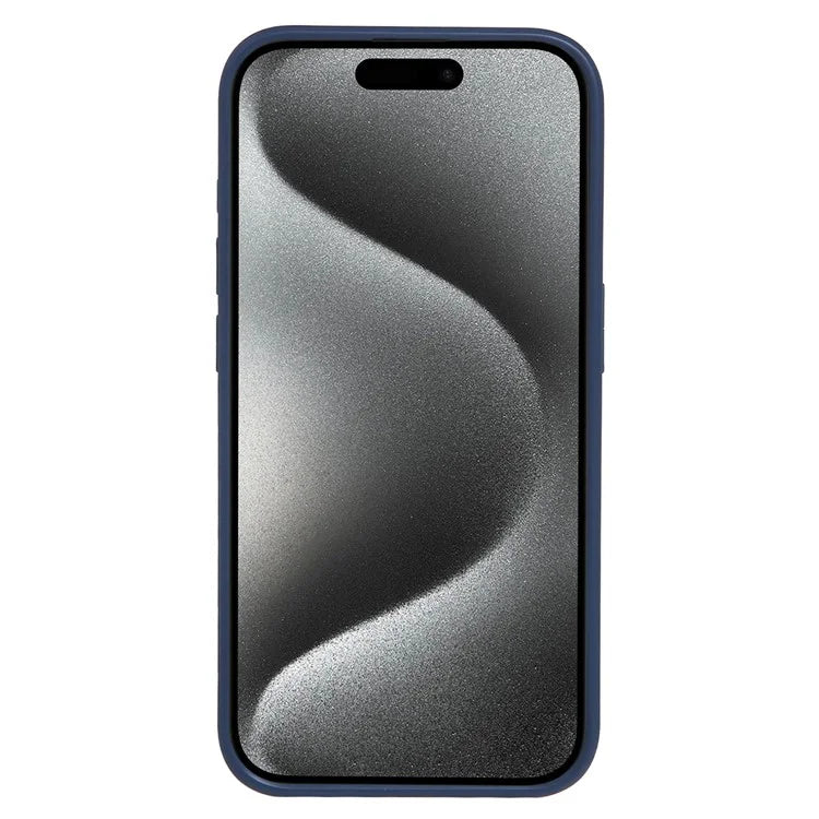 For iPhone 15 Pro Max Case Kickstand Card Holder PU+TPU Phone Cover