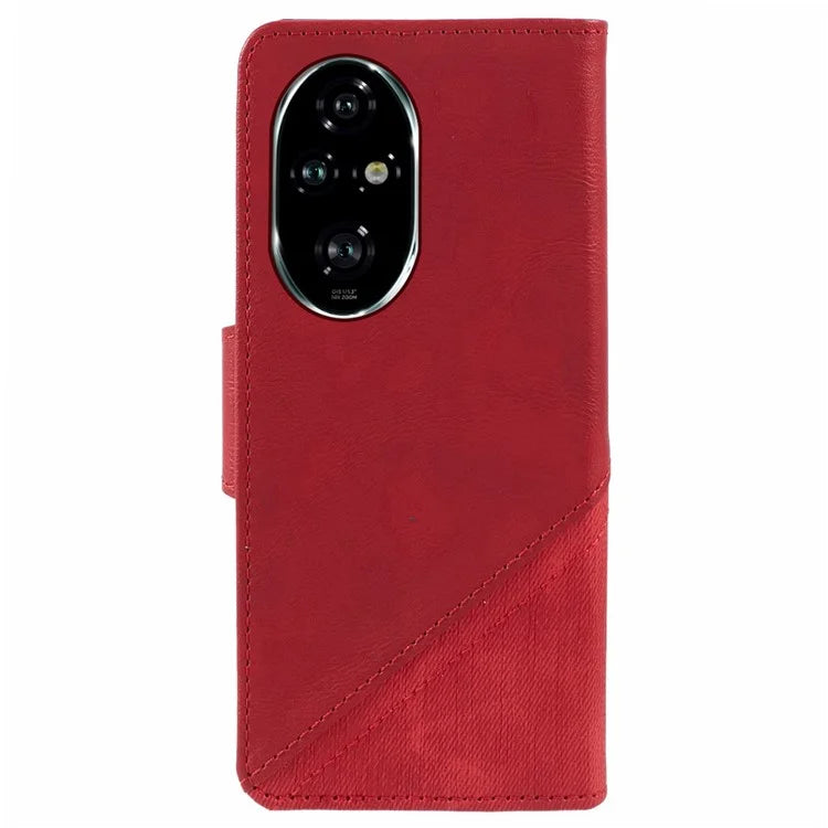 For Honor 200 Pro 5G Case Crazy Horse Texture Splicing Leather Wallet Phone Cover
