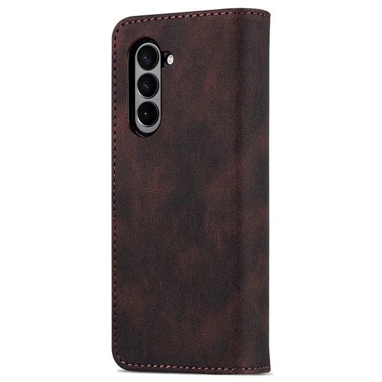AZNS For Samsung Galaxy Z Fold6 5G Case Leather Phone Cover with Wallet Stand