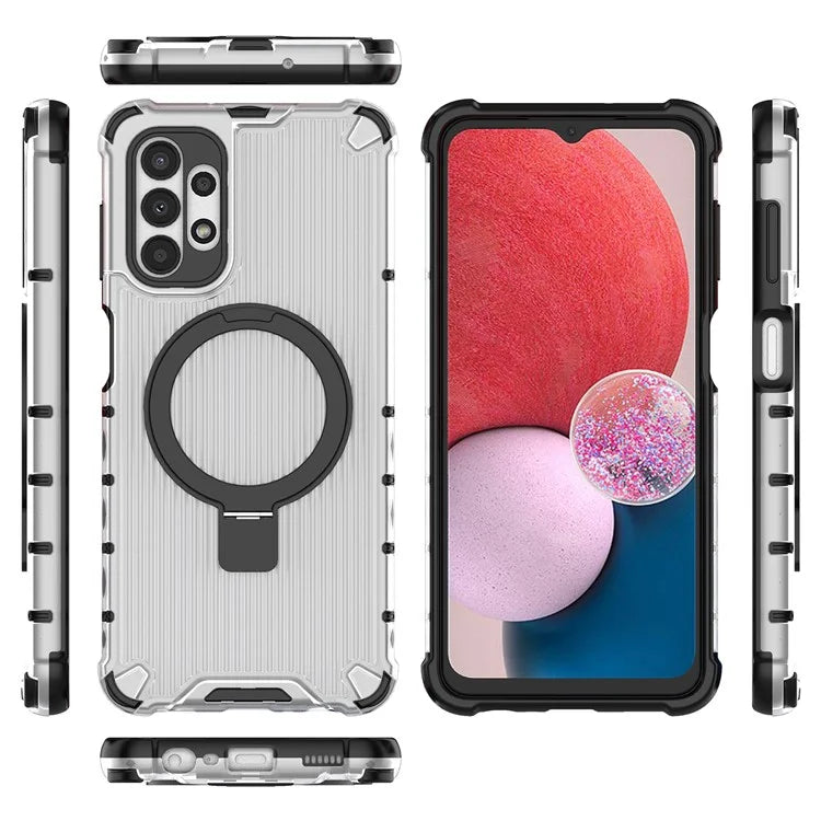 For Samsung Galaxy A13 4G / 5G Case Magnetic Ring Kickstand PC+TPU Phone Cover