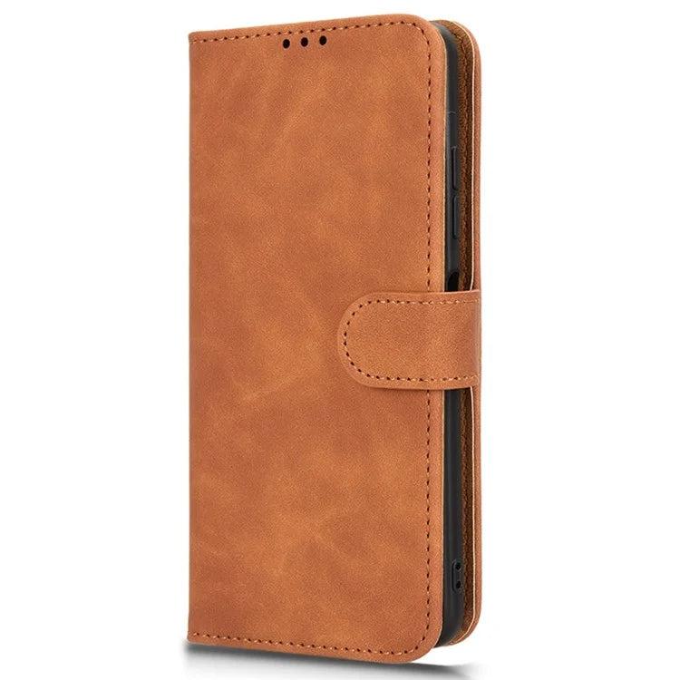 For Oukitel C37 Wallet Case Skin-Feel Leather Phone Cover Folio Flip