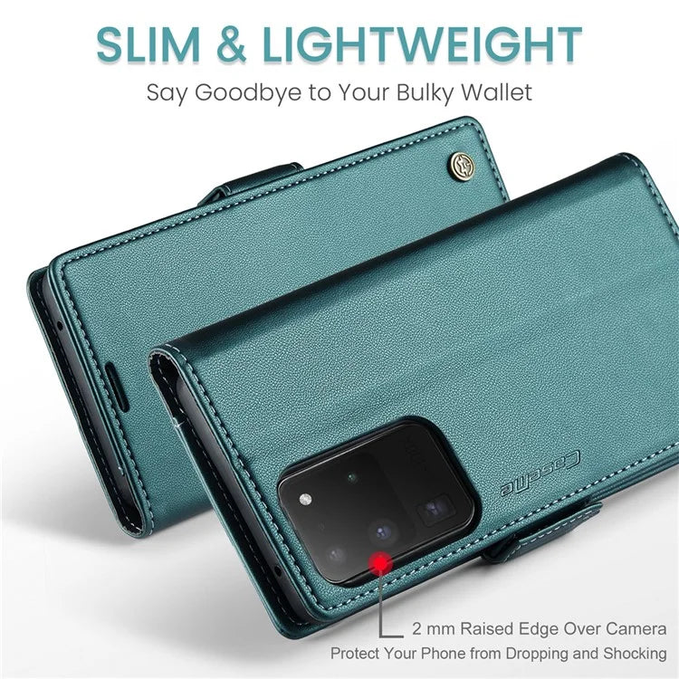 CASEME 023 Series For Samsung Galaxy S20 Ultra Case Wallet RFID Blocking Leather Phone Cover