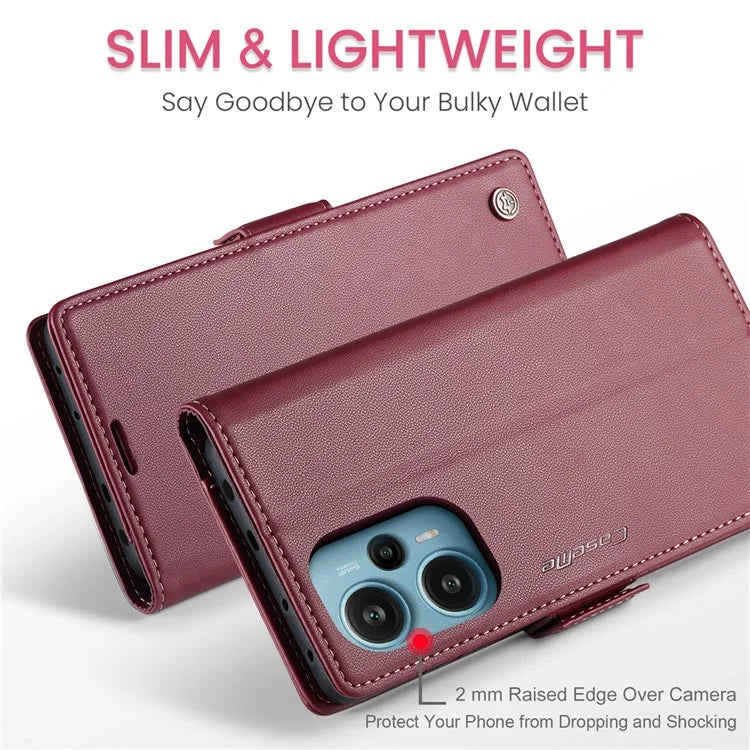 CASEME 023 Series For Xiaomi Poco F5 5G / Redmi Note 12 Turbo Case Wallet Leather Phone Cover