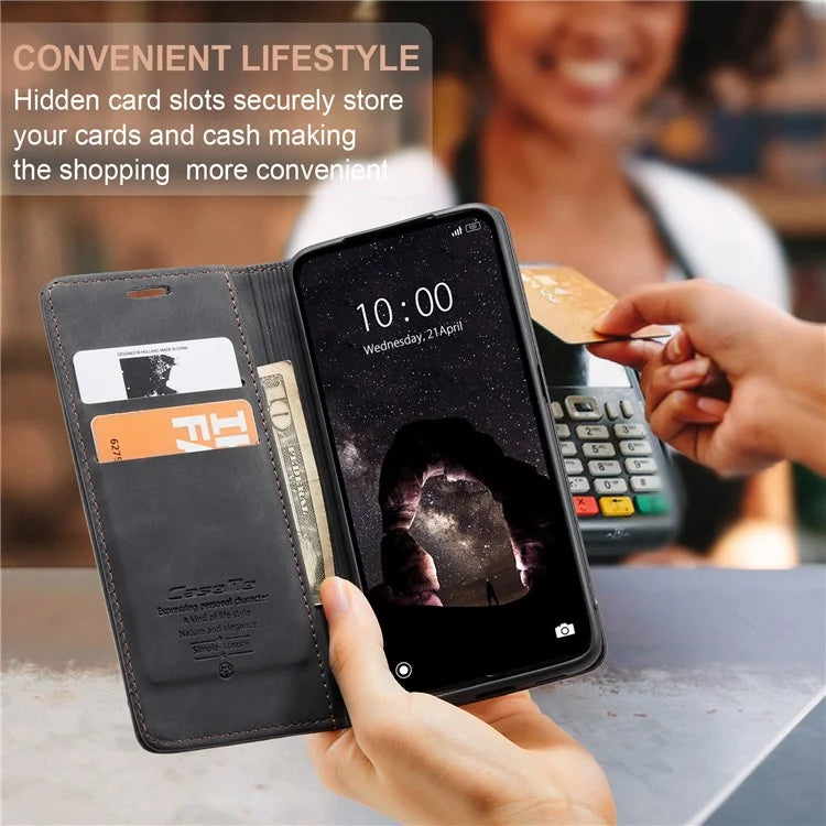 CASEME 013 Series For Xiaomi Redmi Note 13 5G Stand Case Shockproof Leather Phone Cover