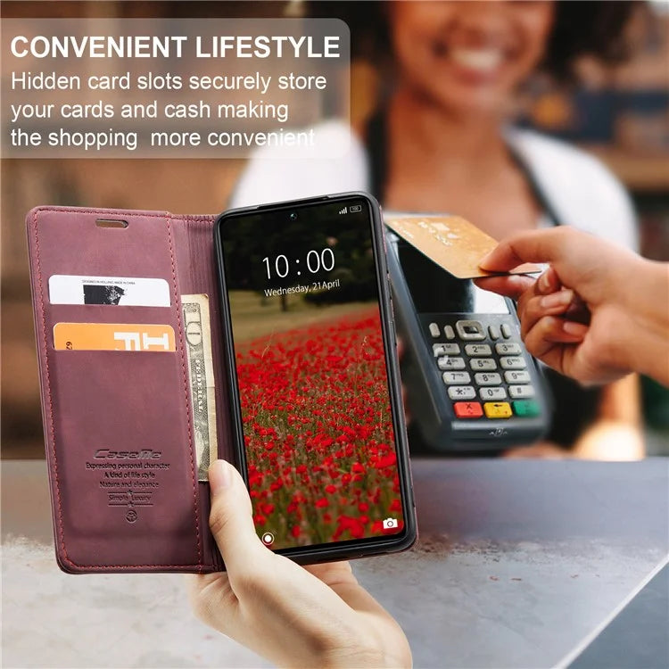 CASEME 013 Series For Xiaomi Redmi Note 13 Pro 5G / Poco X6 5G Case Leather Folio Wallet Phone Cover