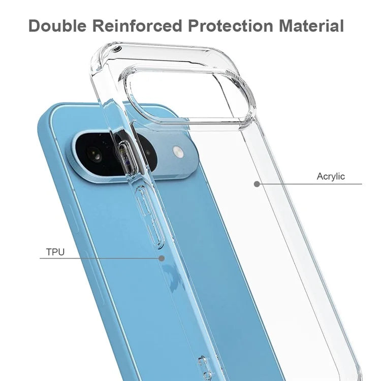 For Google Pixel 9 Case Hard Acrylic Back Soft TPU Shockproof Phone Cover
