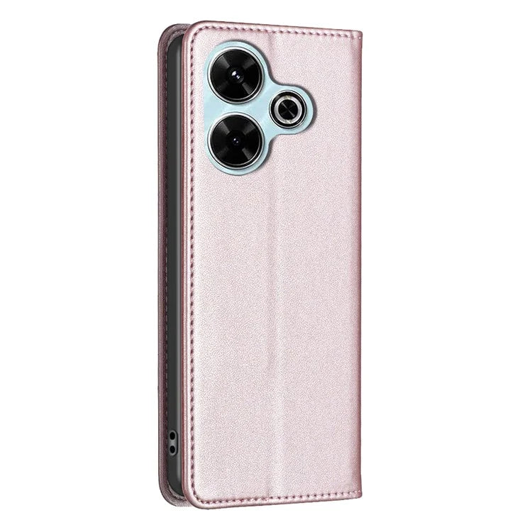 BINFEN COLOR BF18 For Xiaomi Redmi 13 4G / Poco M6 4G Case Leather Phone Cover Magnetic Close