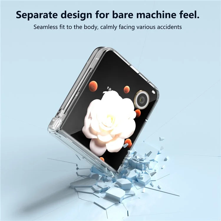 For Honor Magic V Flip 5G Case Anti-Drop Transparent Hard PC Phone Cover