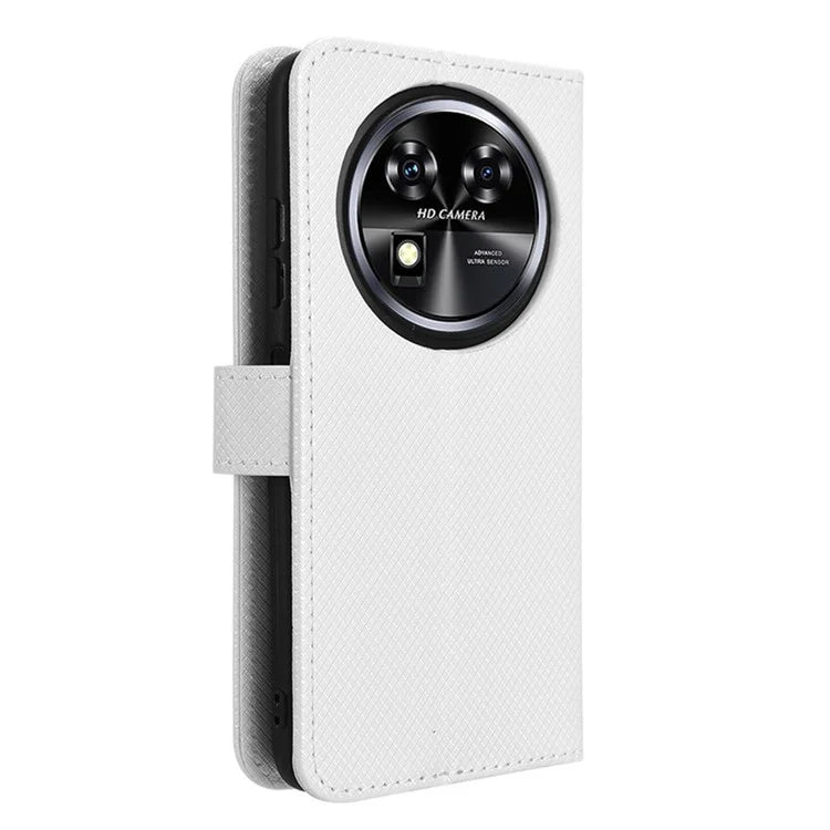 For Oukitel C37 Case Diamond Texture Leather Phone Cover TPU Interior Shell