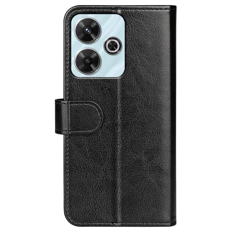 For Xiaomi Redmi Note 13R 5G / Redmi 13 4G / Poco M6 4G Case Leather Phone Cover Crazy Horse Texture