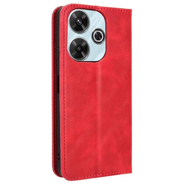 For Xiaomi Redmi Note 13R 5G / Redmi 13 4G / Poco M6 4G Case Retro PU Leather Wallet Phone Cover