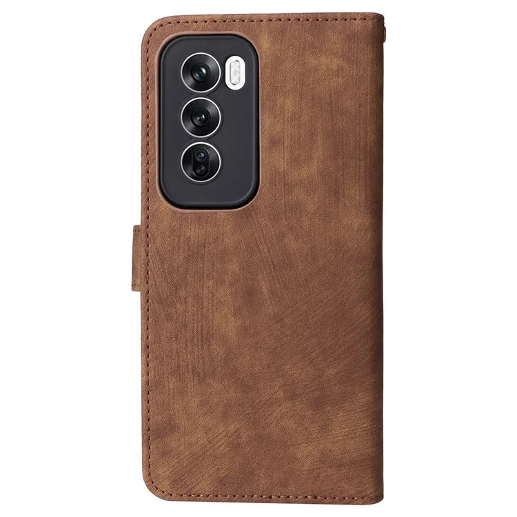 For Oppo Reno12 5G (Global) Case with Hand Strap RFID Blocking Leather Phone Cover