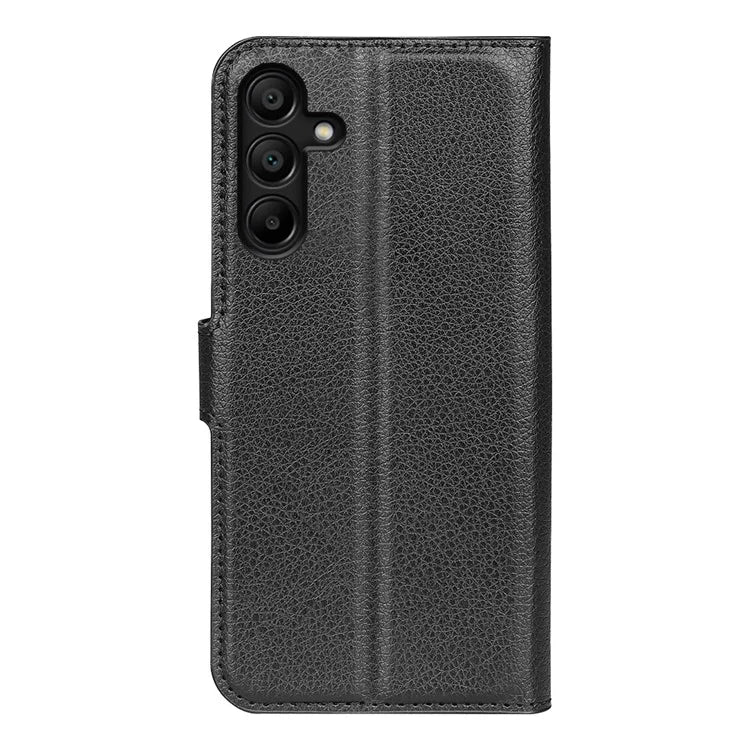 For Samsung Galaxy M15 5G Case Litchi Texture Leather Phone Cover Card Slot Magnetic Clasp