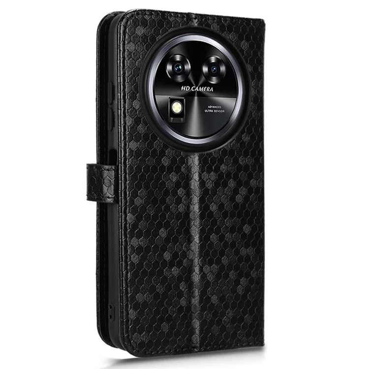 For Oukitel C37 Case Dot Pattern PU Leather Protective Cover