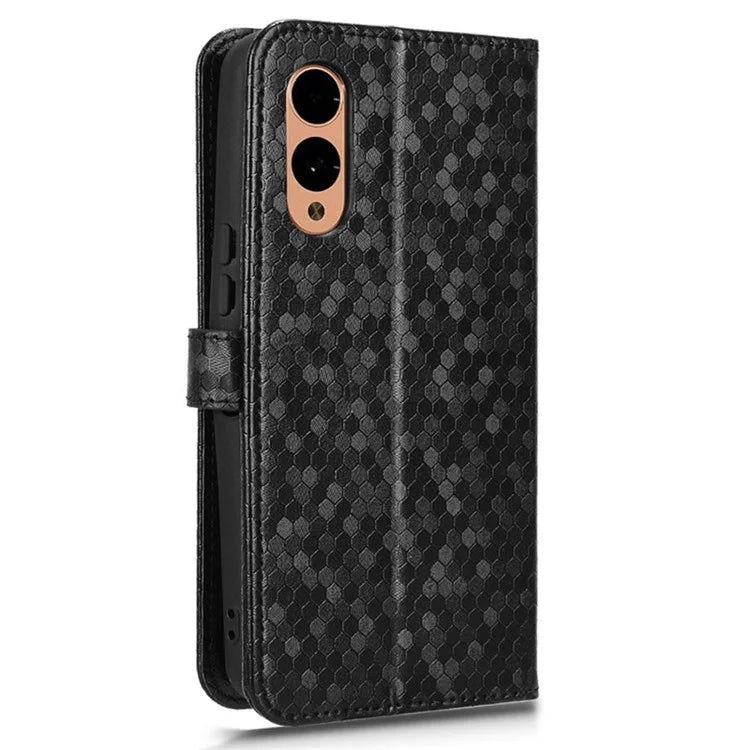 For Fujitsu Arrows We2 F-52E Case Dot Pattern Anti-Drop PU Leather Phone Cover