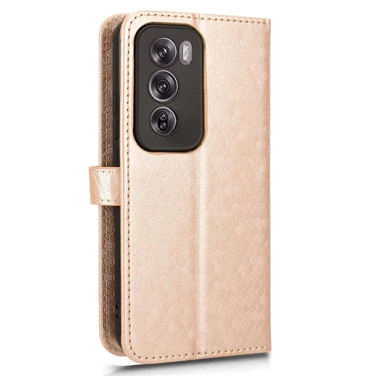 For Oppo Reno12 Pro 5G (Global) Case Dot Pattern Leather Phone Cover Magnetic Clasp Protect