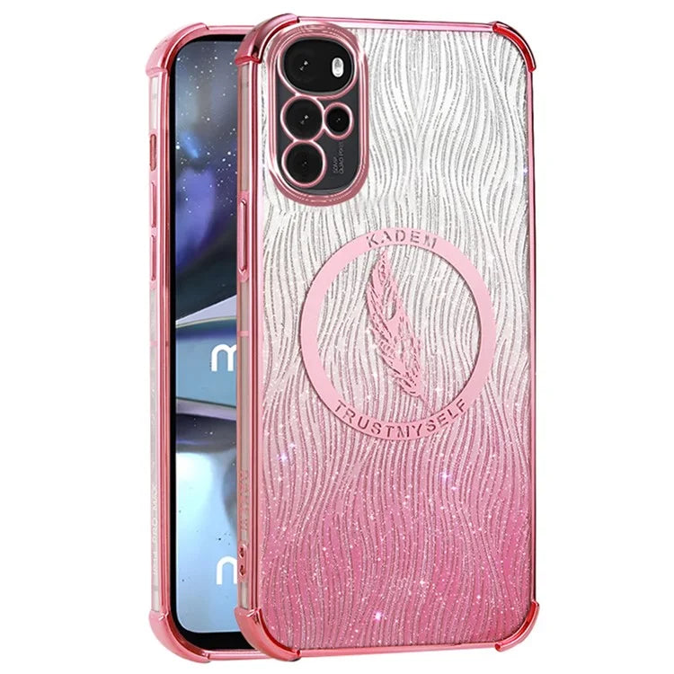 KADEM For Motorola Moto G22 Case Protective Glittery Soft TPU Phone Cover