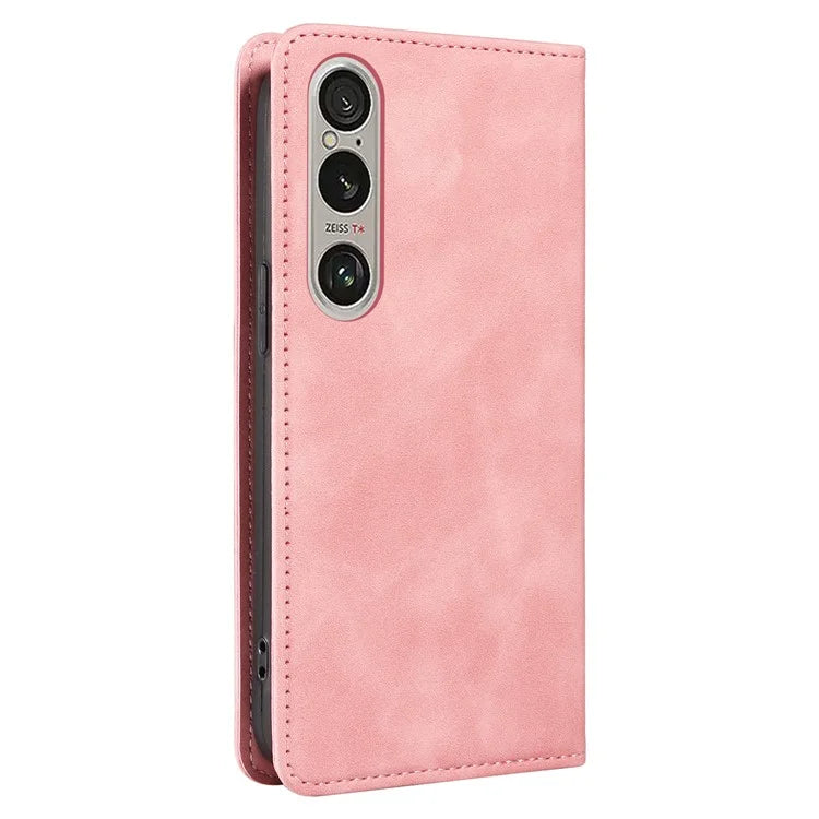 BETOPNICE 003 For Sony Xperia 1 VI Case RFID Blocking Leather Phone Cover Strong Magnetic