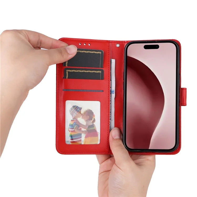 For iPhone 16 Pro Case Sunflower Leather Flip Cover Card Holder Stand Cell Accessories