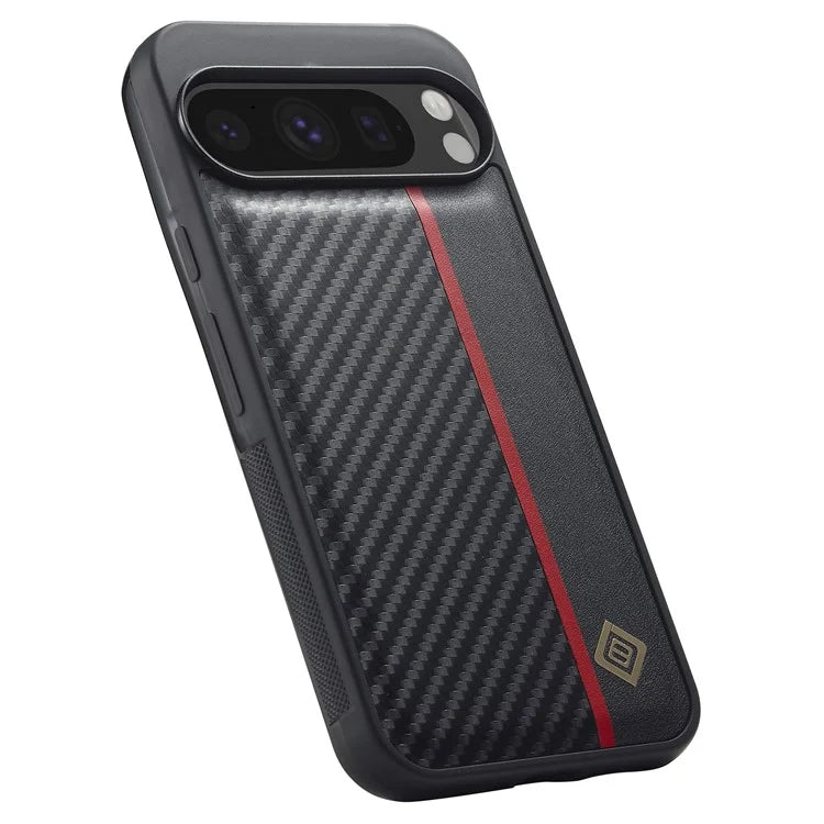 LC.IMEEKE For Google Pixel 9 Case Leather+TPU+EVA Phone Cover