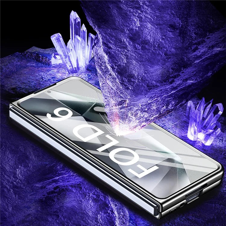 918 Series for Samsung Galaxy Z Fold6 5G Case PC Hard Phone Cover with Tempered Glass Film / Stylus