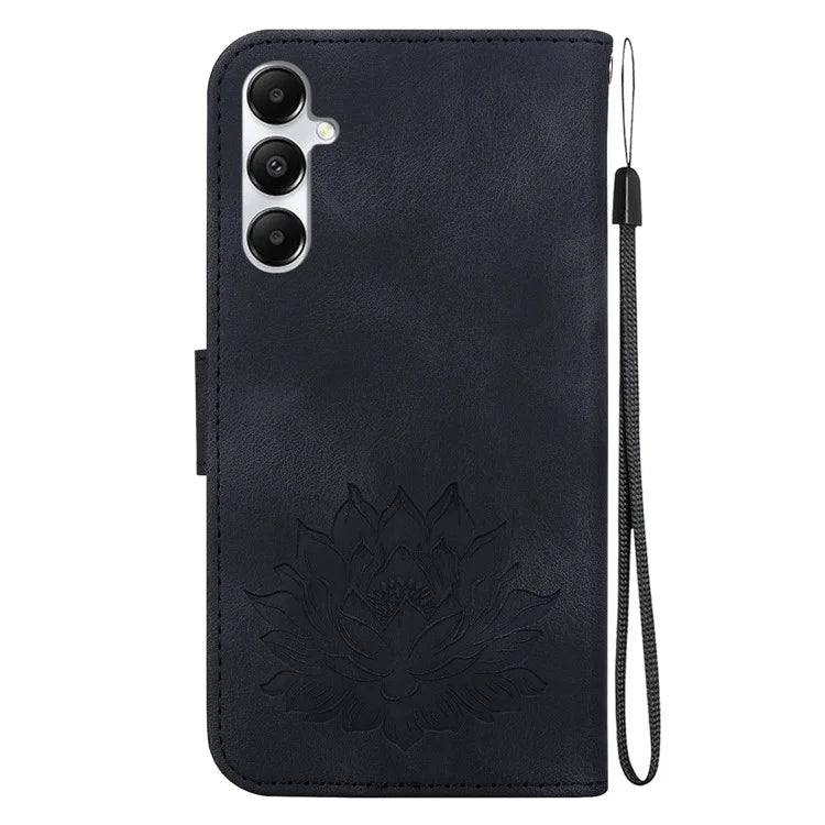 For Samsung Galaxy A05s 4G Case PU Leather Wallet Stand Lotus Phone Cover