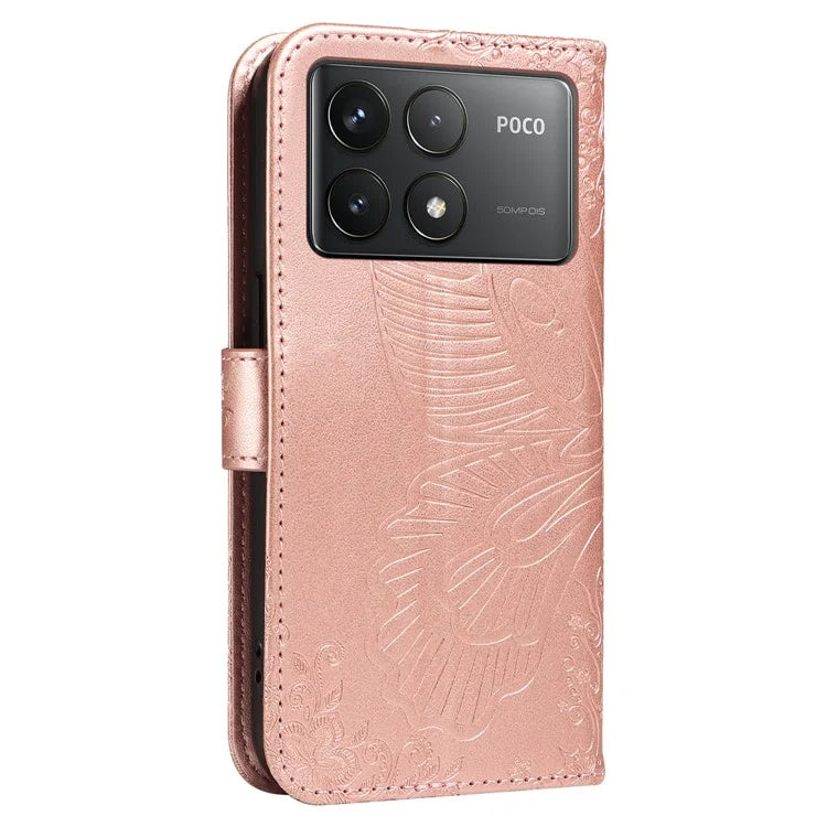 For Xiaomi Redmi K70 5G / K70 Pro 5G / Poco F6 Pro 5G Case Butterfly Wallet Stand Flip Leather Phone Cover