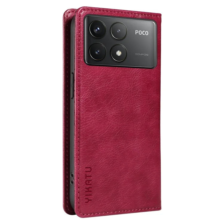 YIKATU YK-006 For Xiaomi Redmi K70 5G / K70 Pro 5G / Poco F6 Pro 5G Case Leather Phone Cover Strong Magnetic Closure