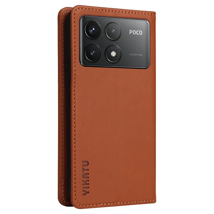 YIKATU YK-001 For Xiaomi Poco F6 Pro 5G / Redmi K70 5G / K70 Pro 5G Stand Case PU Leather Phone Cover