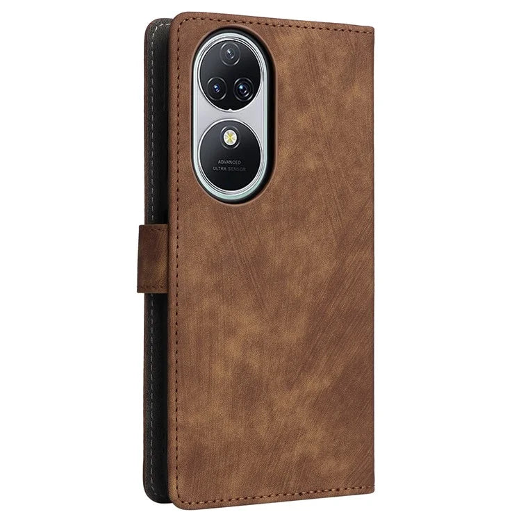 For Oukitel C38 Case with Hand Strap Leather Phone Cover RFID Blocking