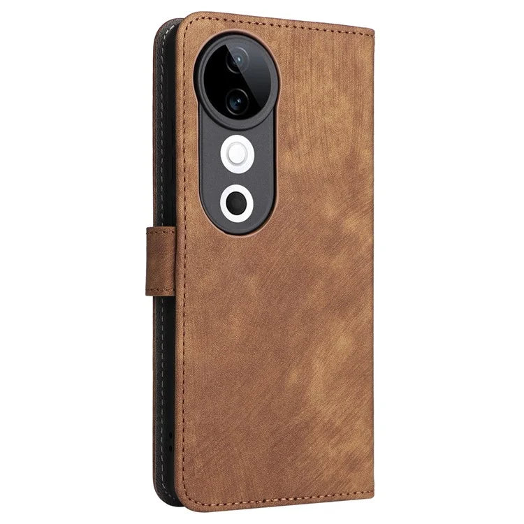 For vivo S19 5G Case RFID Blocking PU Leather Wallet Phone Cover