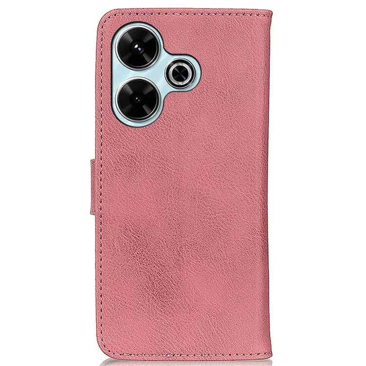 KHAZNEH For Xiaomi Redmi 13 5G / 13 4G Case Cowhide Texture Leather Wallet Style Phone Cover