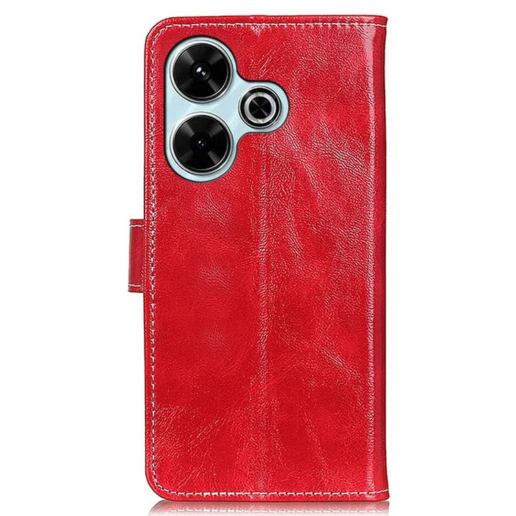 For Xiaomi Redmi 13 5G / 13 4G Case Retro Crazy Horse Texture Leather Phone Cover