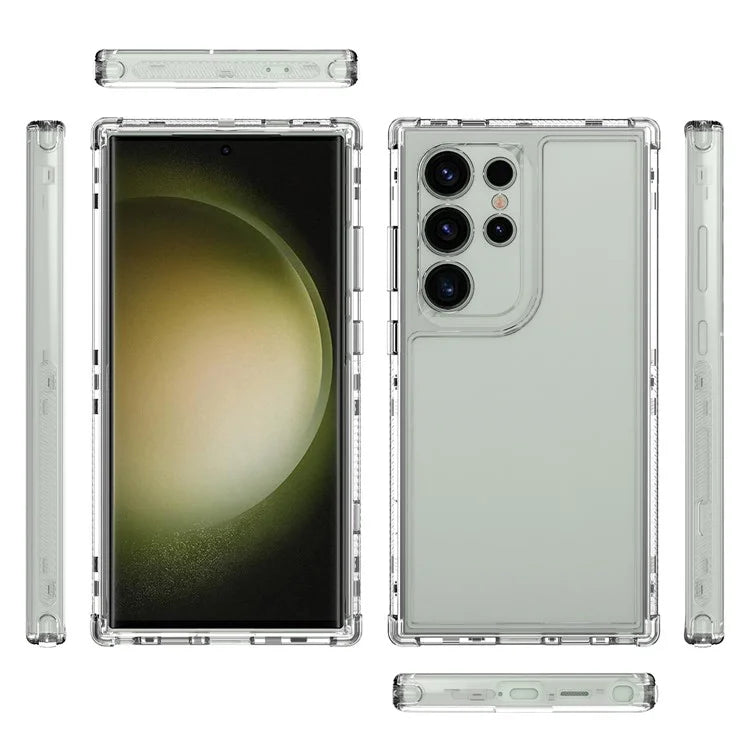 For Samsung Galaxy S24 Ultra Case Acrylic+TPU Phone Cover 3-in-1 Clear