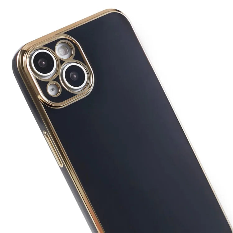 For iPhone 13 Phone Case Glossy 6D Electroplating TPU Protective Cover