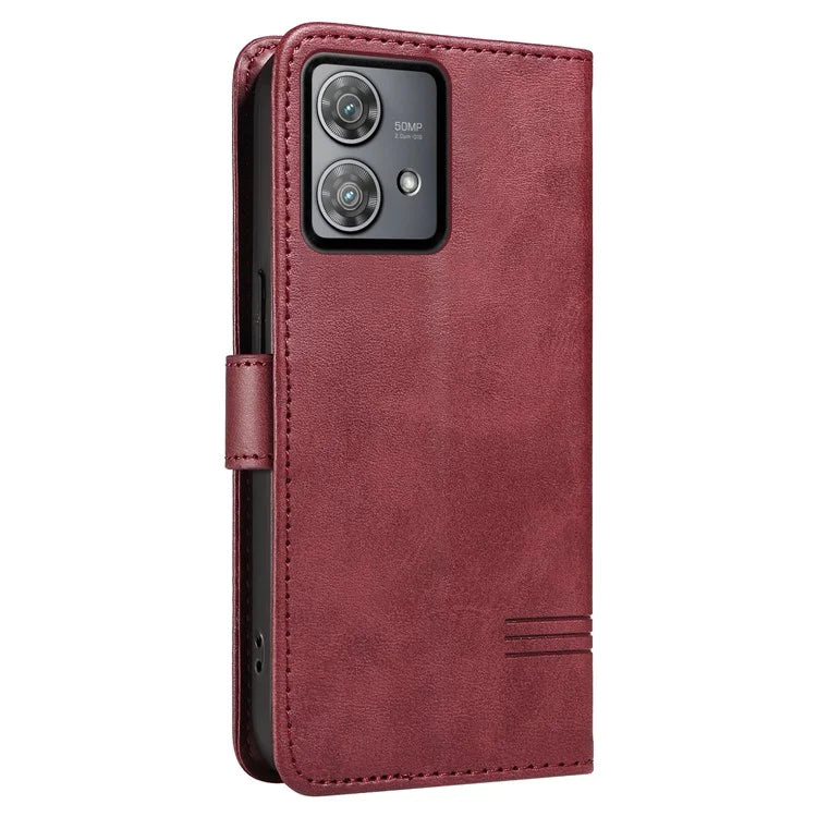 For Motorola Edge 40 Neo 5G Case Lins Imprint Wallet Phone Leather Cover