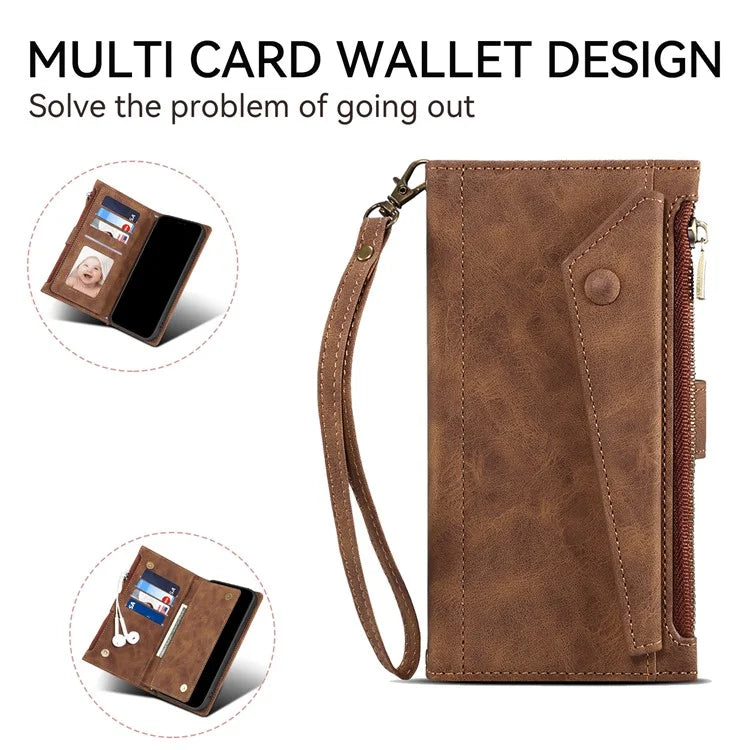 ESEBLE Star Series For Motorola Edge 50 Ultra 5G / Moto X50 Ultra 5G Case Zipper Wallet Leather Phone Cover