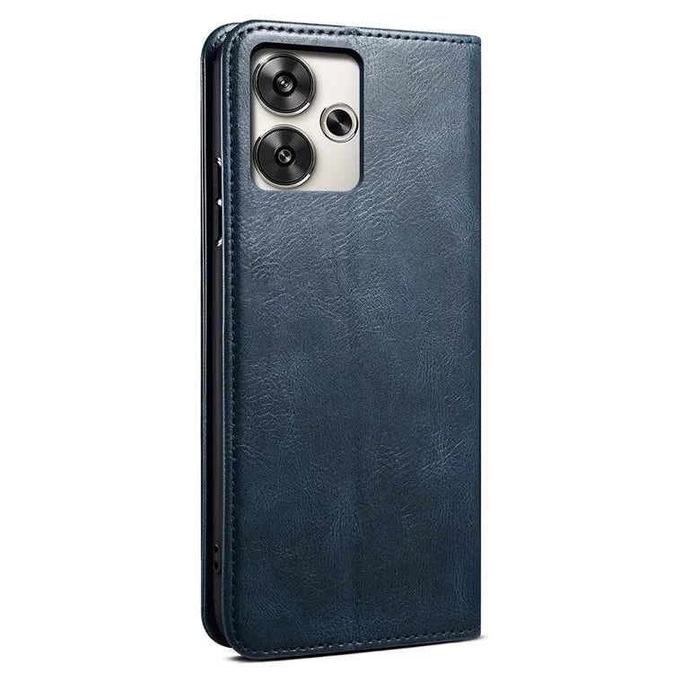 For Xiaomi Redmi 13 5G / 13 4G / Note 13R 5G / Poco M6 4G Case Crazy Horse Texture PU Leather Stand Phone Cover