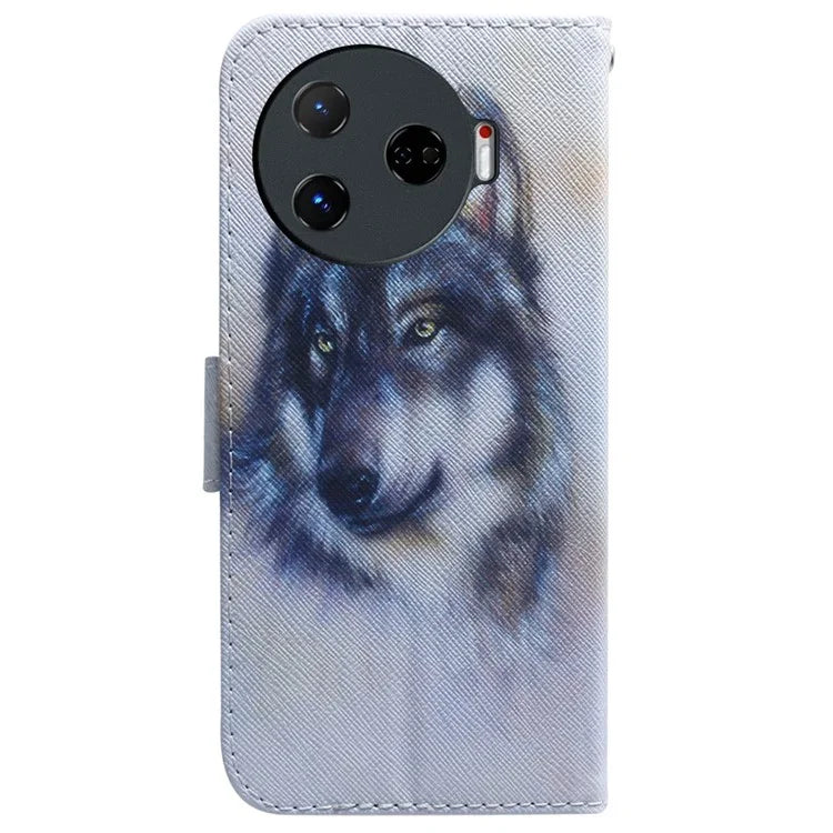 For TECNO Camon 30 Pro 5G Case Pattern Print Anti-Fall PU Leather Flip Wallet Phone Cover