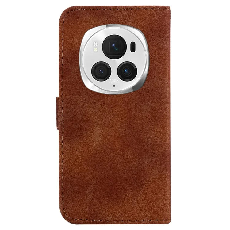 For Honor Magic6 Pro 5G Leather Case 7-Shaped Pattern Phone Cover