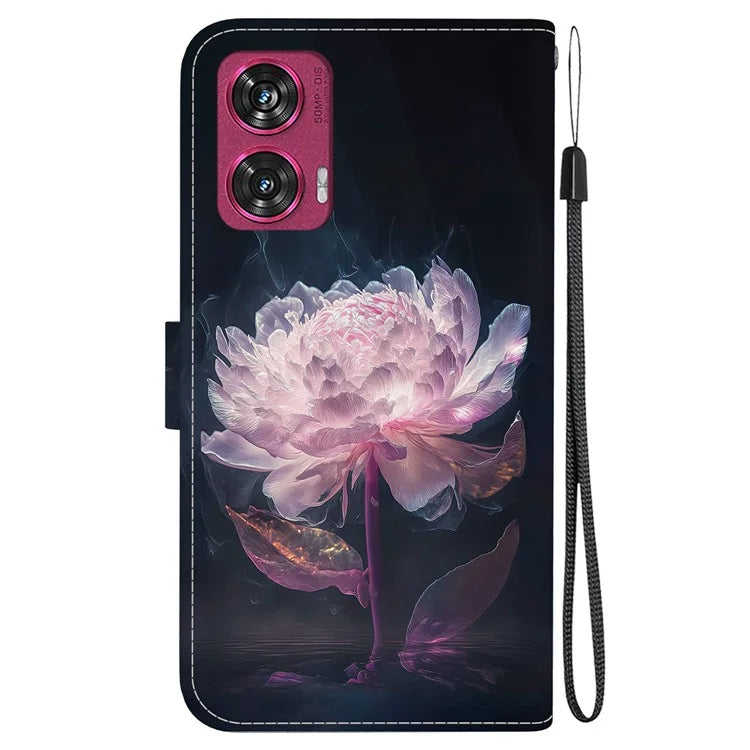 For Motorola Edge 50 Fusion 5G Wallet Case Pattern Printed Leather Phone Cover