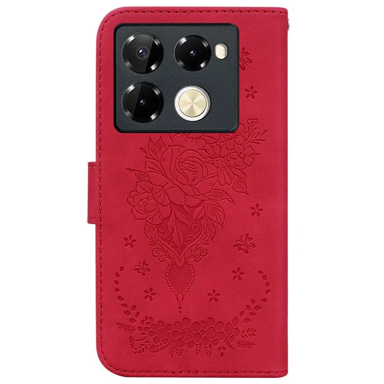 For Infinix Note 40 Pro+ / Note 40 Pro 5G Case Imprinted Leather Full Protection Phone Cover