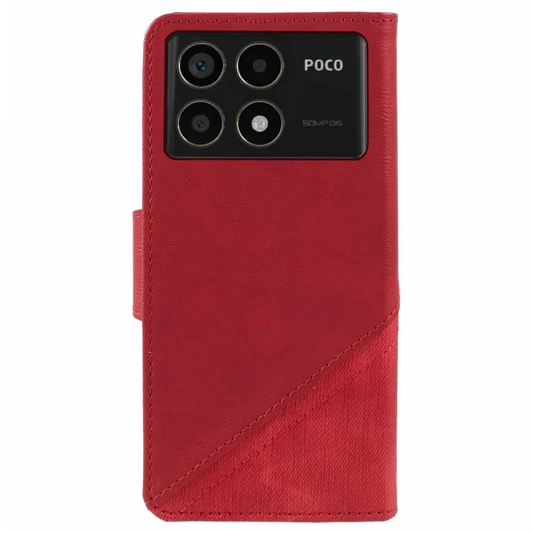 For Xiaomi Redmi K70 5G / K70 Pro 5G / Poco F6 Pro 5G Case Wallet Leather Phone Cover Texture Splicing