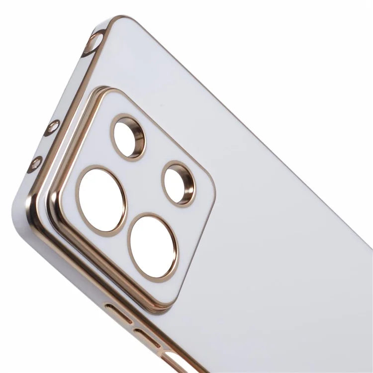 For Xiaomi Redmi Note 13 5G / Note 13R Pro 5G Case 6D Electroplating TPU Phone Cover Camera Lens Protection