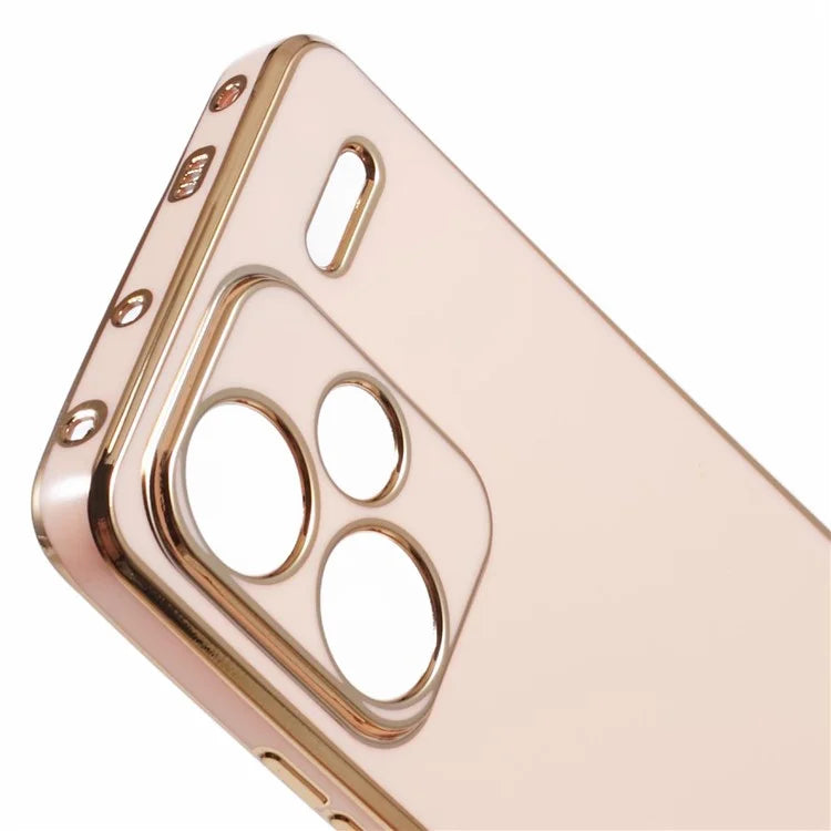 For Xiaomi Redmi Note 13 Pro+ 5G Case Glossy TPU Phone Cover 6D Electroplating Drop Impact
