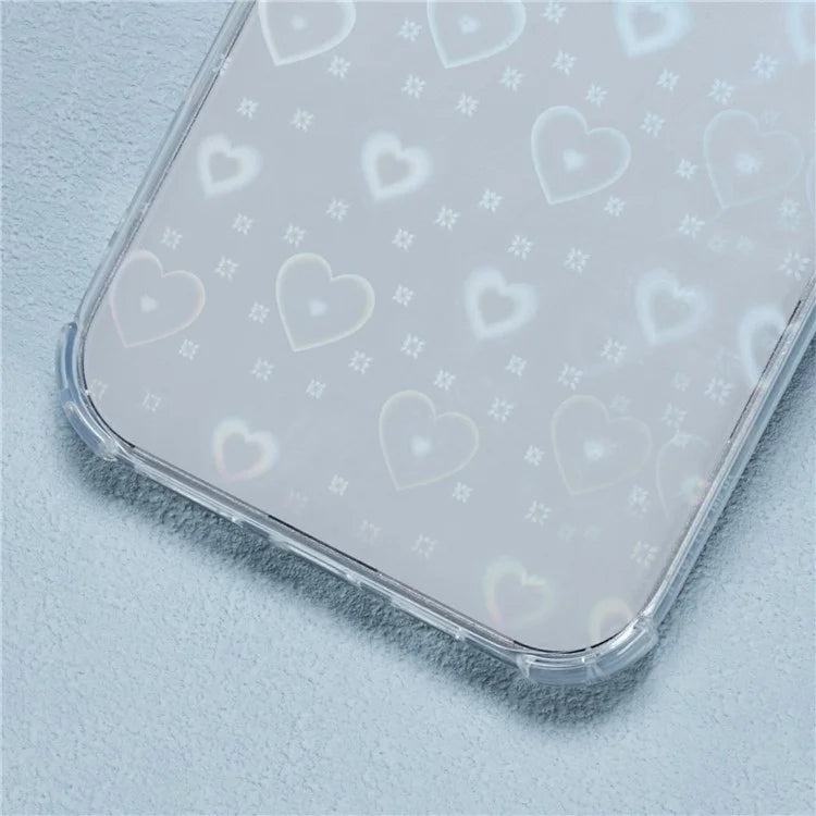 For iPhone 16 Pro Case Drop Protective TPU Phone Cover with Sparkly Paper