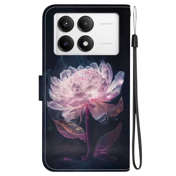 For Xiaomi Poco F6 Pro 5G / Redmi K70 5G / K70 Pro 5G Wallet Case Pattern Print Leather Phone Cover