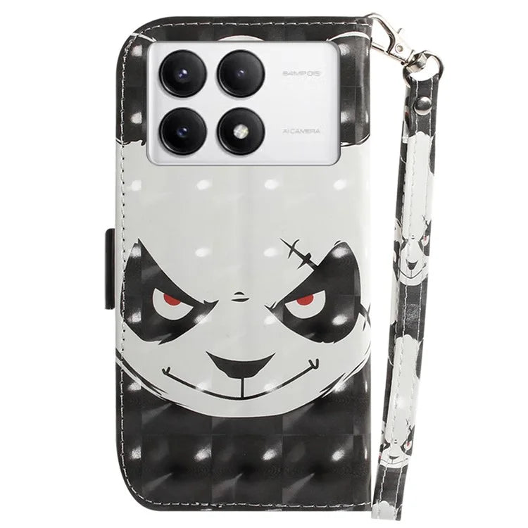 For Xiaomi Poco F6 Pro 5G / K70 5G / K70 Pro 5 Wallet Phone Case 3D Pattern Print Leather Flip Cover