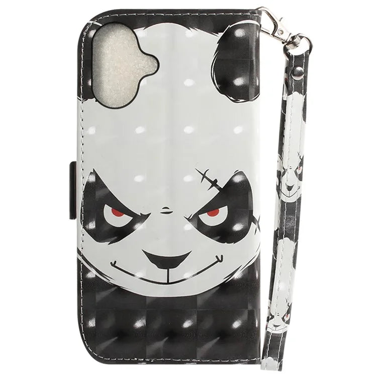 For iPhone 16 Plus Wallet Case 3D Pattern Print Leather Phone Cover